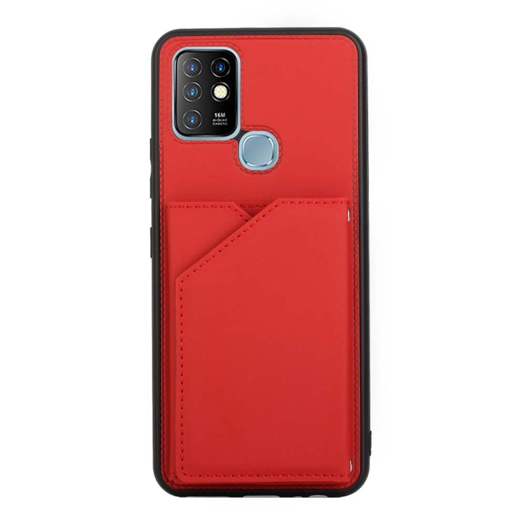Para infinix hot 10 skin sentfre PU + TPU + PC Phase Case (rojo)
