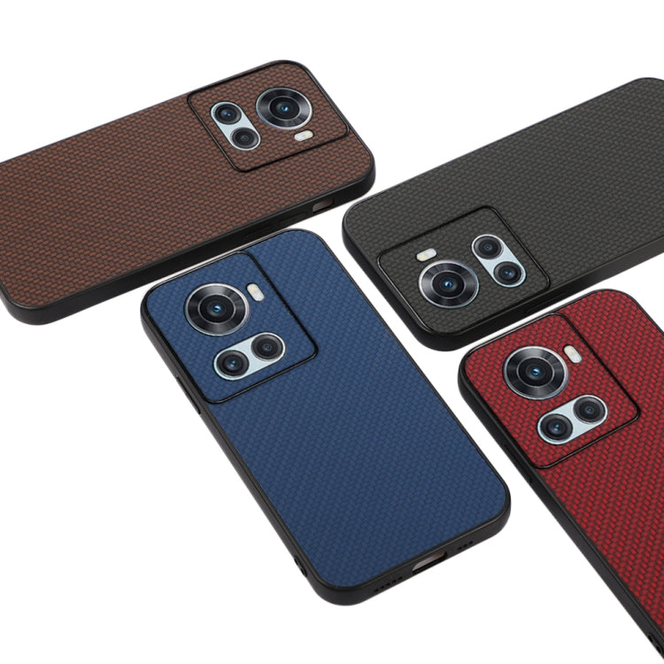 Funda para OnePlus Ace Hole con Textura de Fibra de Carbono Precisa en PU (Negro)