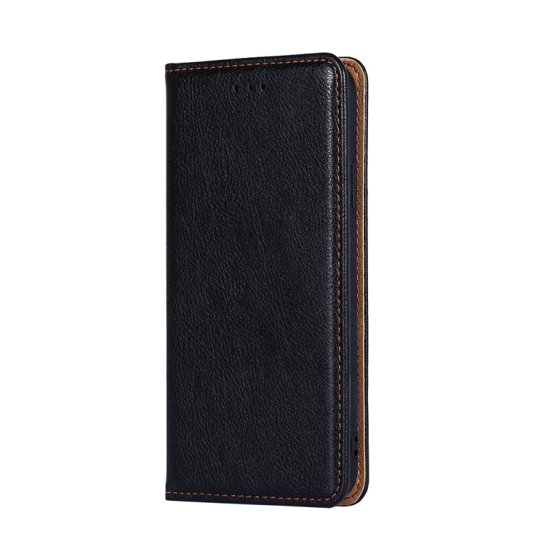 Para Infinix Hot 11S X6812 Case de teléfono de cuero magnético de color puro (negro)
