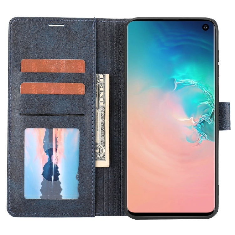 Para Samsung Galaxy S10e Classic Wallet Flip Leather Case (azul)