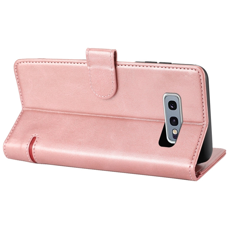 Para Samsung Galaxy S10e Classic Wallet Flip Leather Case (rosa)