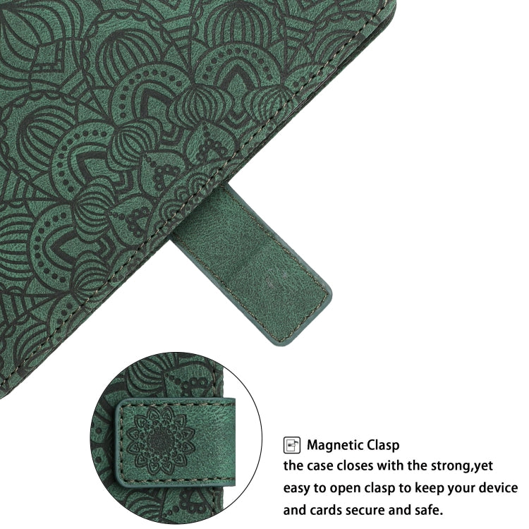 Para Samsung Galaxy S21+ 5G Mandala Flip Flip Leather Case (verde)