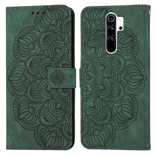 Para Xiaomi Redmi 9 Mandala Flip Flip Leather Case (verde)
