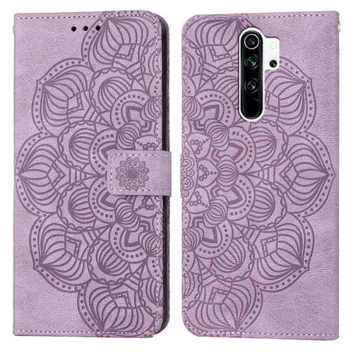 Para Xiaomi Redmi Note 8 Pro Mandala Flip Flip Leather Case (púrpura)