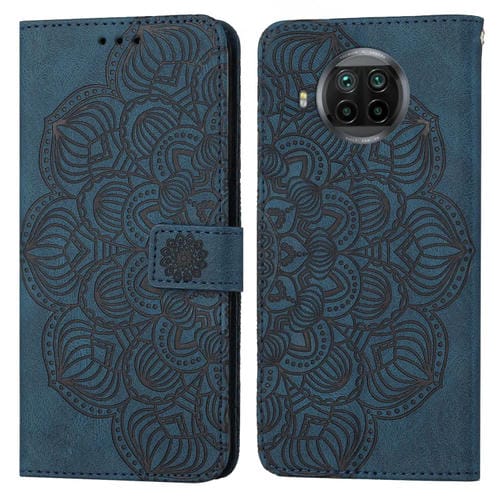 Para Xiaomi Mi 10t Lite Mandala Flip Flip Leather Case (azul)