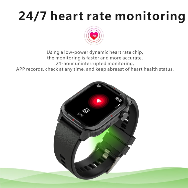 Smart Watch Q25 1.7 Pulgadas TFT HD Soporte Llamadas Bluetooth Presión Arterial (Negro)