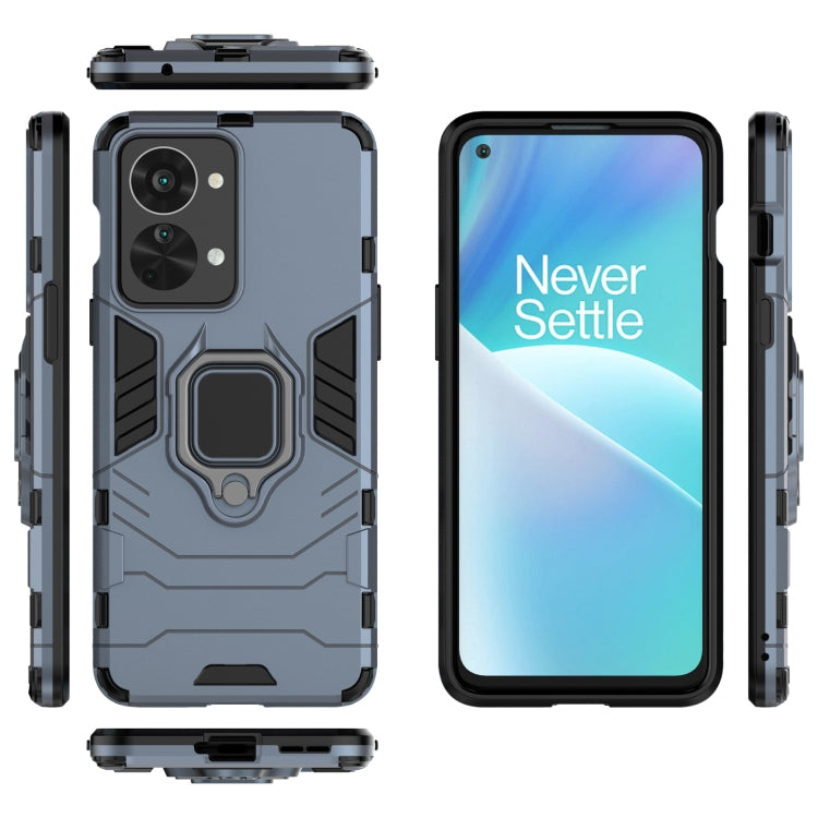 Magnetic Ring Holder para OnePlus Nord 2T 5G PC + TPU (Azul Marino)