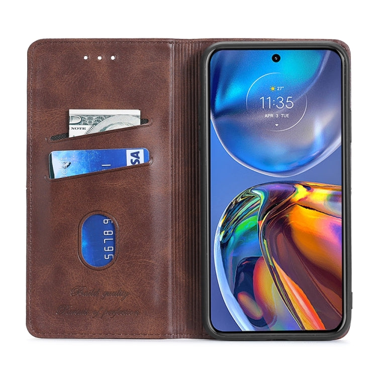 Para Samsung Galaxy S22 Textura de vaca Magnetic Horizontal Flip Leather Case (azul)