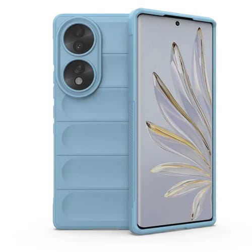 Funda para Honor 70 5G Magic Shield TPU con Case de Franela (Azul Claro)