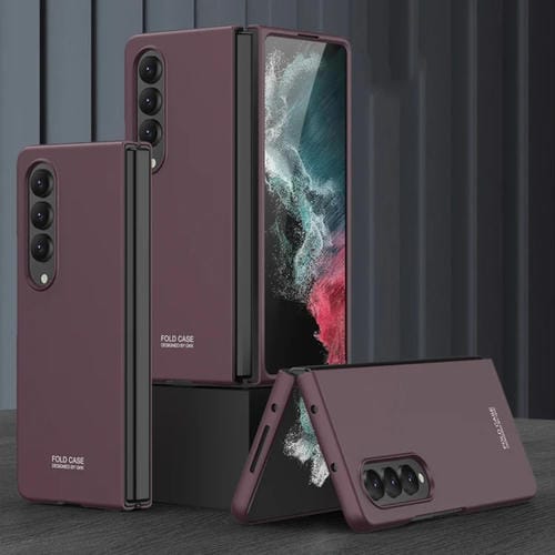Para Samsung Galaxy Z Flip4 GKK Estuche para teléfono ultrafino todo incluido a prueba de golpes (marrón)
