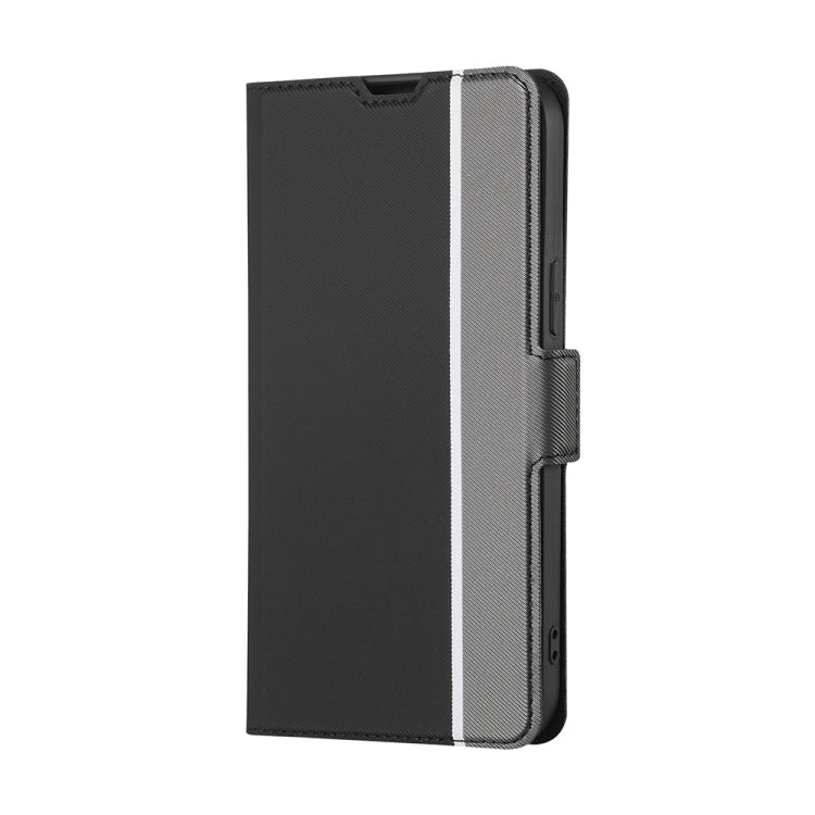Funda de Cuero para OnePlus Nord 2T con Textura Twill y Botones Laterales (Negro)