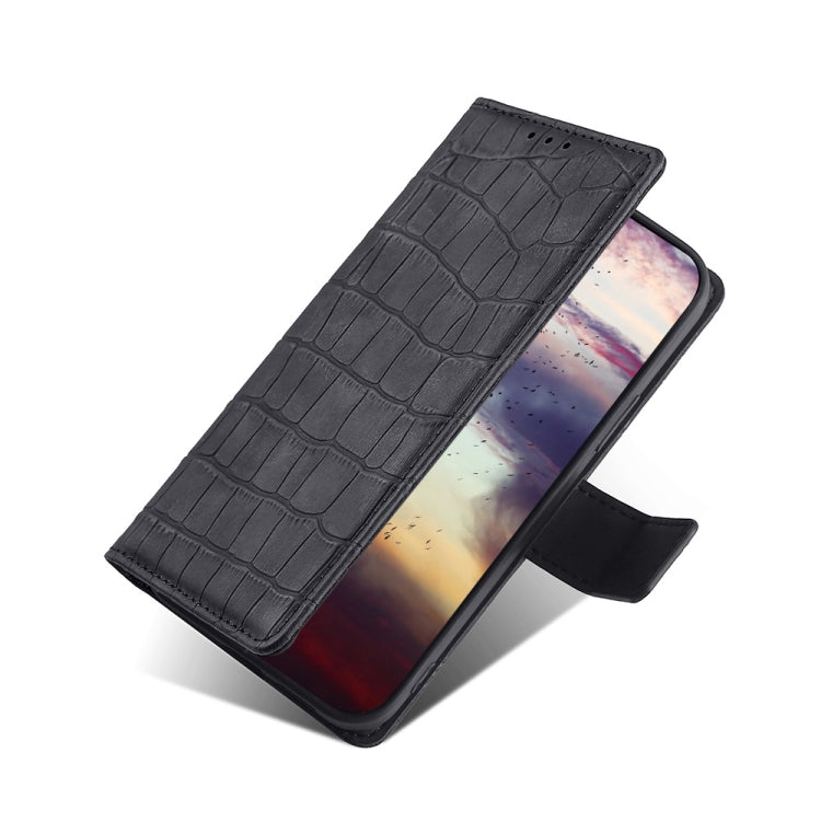 Funda de Cuero OnePlus Ace Racing Skin Cocodrilo con Cierre Magnético (Negro)