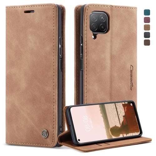 Para Huawei P40 Lite CaseMe-013 Estuche de cuero con tapa horizontal multifuncional con ranura para tarjeta, soporte y billetera (marrón)