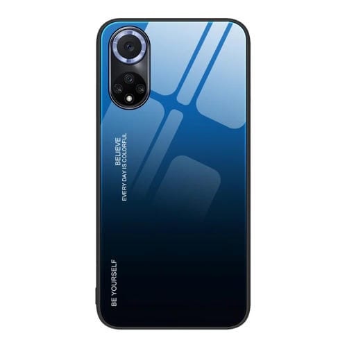 Para Huawei nova 9 Gradient Color Glass Case (Azul Negro)