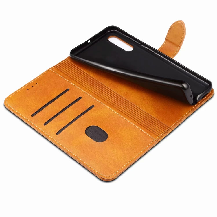 Para Huawei P20 Pro GUSSIM Business Style Funda de cuero con tapa horizontal con soporte, ranuras para tarjetas y billetera (azul)