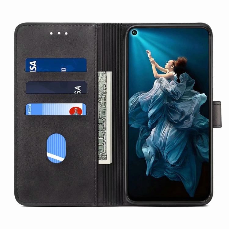 Para Huawei Honor 20 GUSSIM Business Style Funda de cuero con tapa horizontal con soporte, ranuras para tarjetas y billetera (negro)