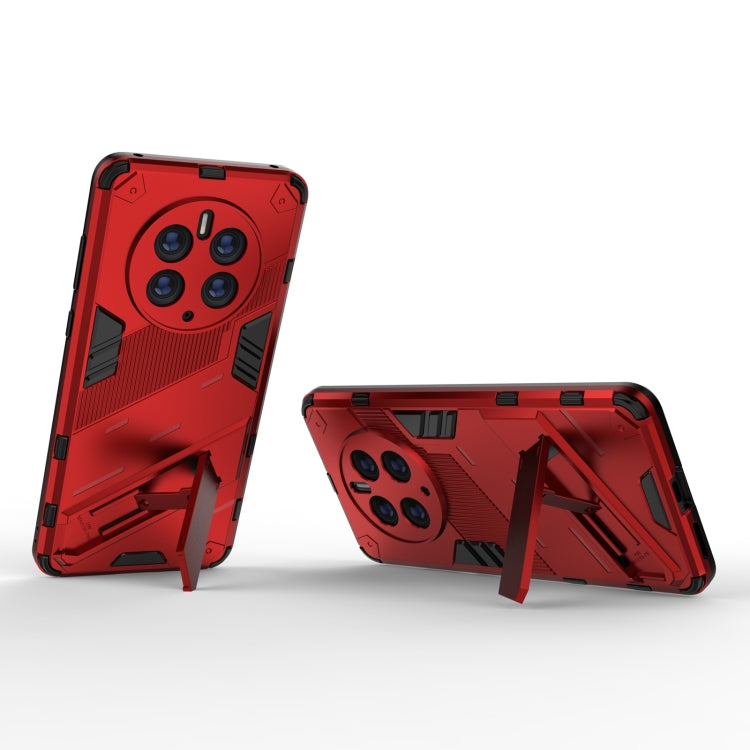 Funda para Huawei Mate 50 Pro Punk Armor 2 en 1 PC + TPU a Prueba de Golpes con Soporte Invisible (Rojo)