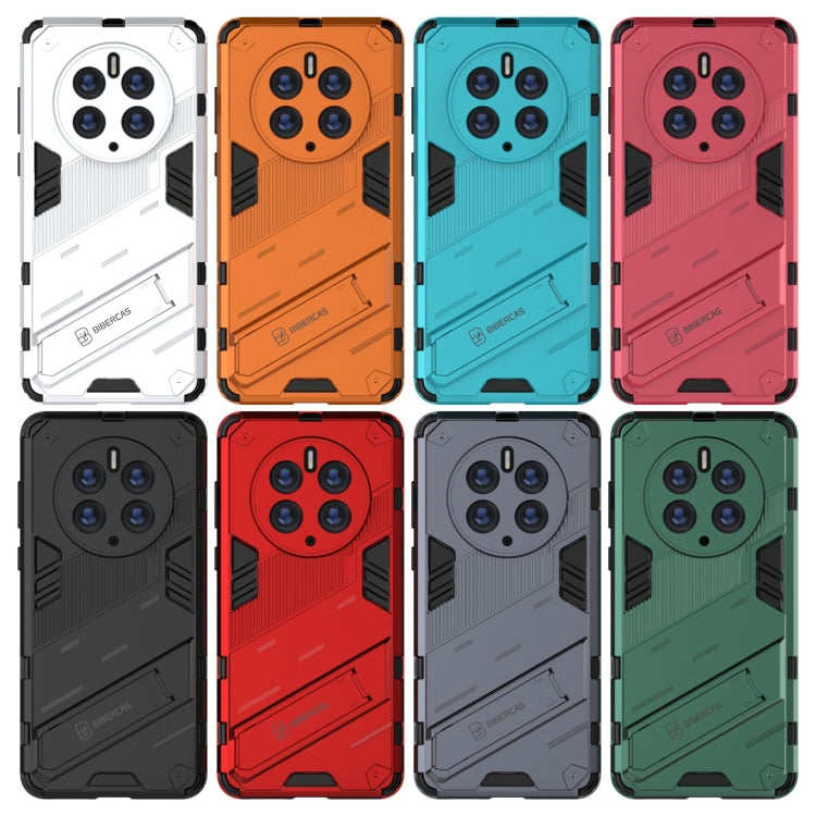 Funda para Huawei Mate 50 Pro Punk Armor 2 en 1 PC + TPU a Prueba de Golpes con Soporte Invisible (Rojo Claro)