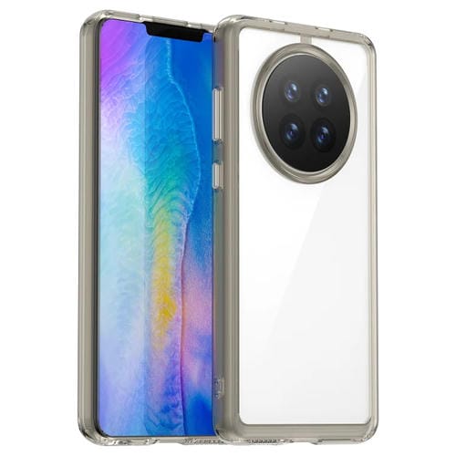 Funda para Huawei Mate 50 Colorful Series Acrylic + TPU Phone Case (Gris Transparente)