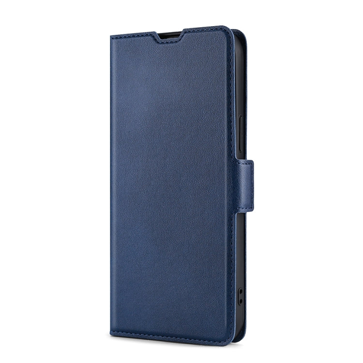 Estuche de Cuero para Motorola Moto G32 4G con Hebilla Lateral Ultrafino (Azul)