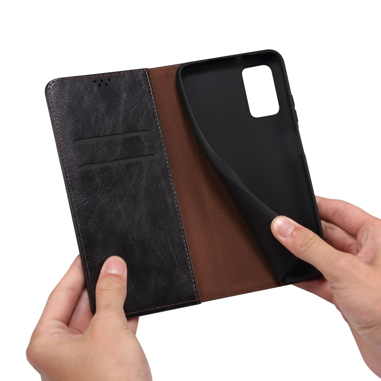 Funda de Cuero para Huawei Nova Y90 4G y Enjoy 50 Pro Oil Wax Crazy Horse (Negro)