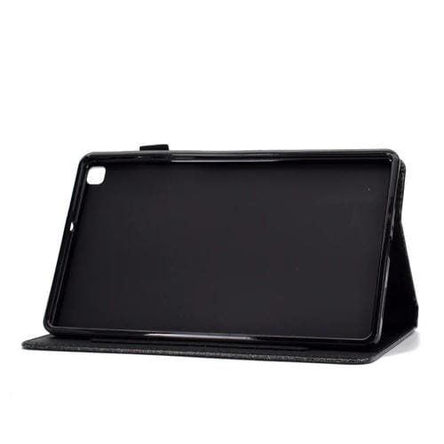 Estuche de Cuero Plano con Purpurina con Tapa para Bolígrafo Ranura para Tarjeta Hebilla Tira Antideslizante Soporte (Oro Rosa)