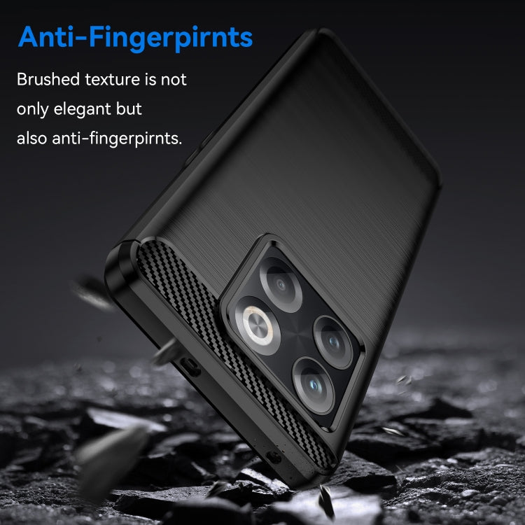Funda de Teléfono OnePlus Ace Pro TPU Fibra de Carbono Textura Cepillada (Negro)