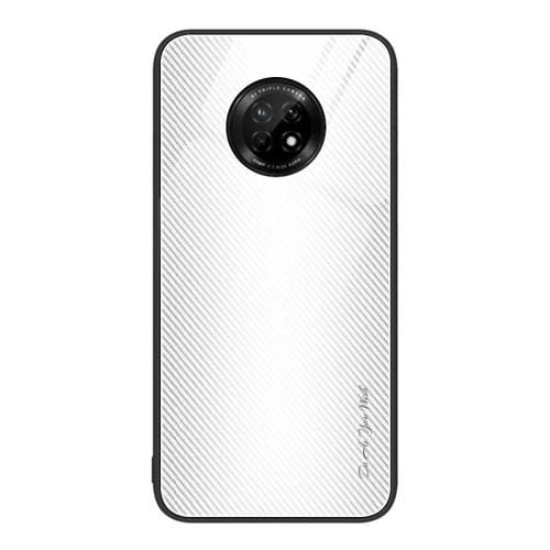 Para Huawei Enjoy 20 Plus 5G Textura Gradient Glass TPU Phone Case (Blanco)