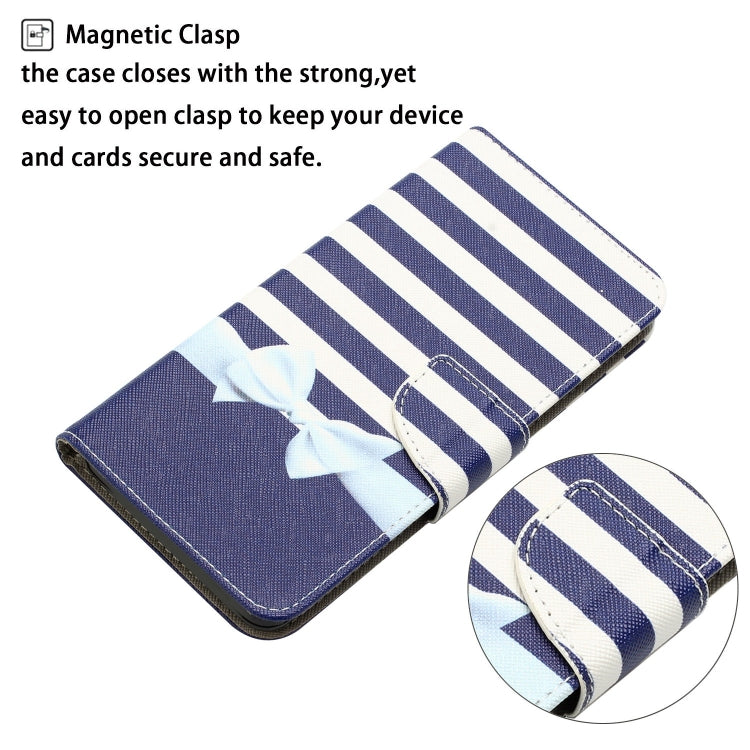 Para Samsung Galaxy S21 FE 5G Estuche para teléfono de cuero con dibujo coloreado (nudo de lazo)
