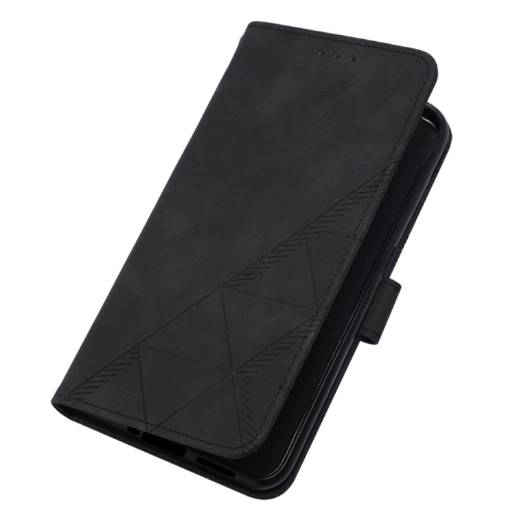 Funda de Cuero con Tapa En Relieve para OnePlus 10T 5G Global Crossbody (Negro)