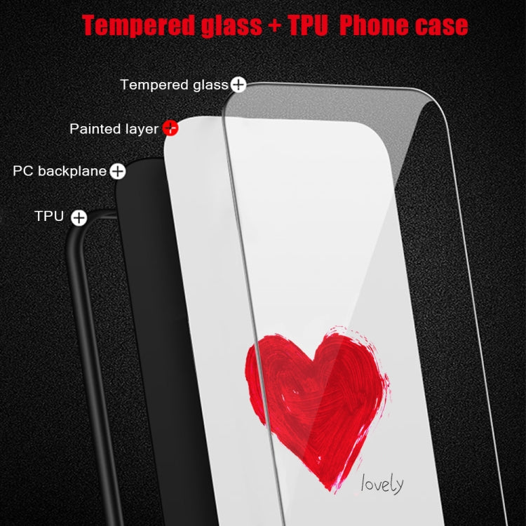 For Honor 8X 5G Caja de teléfono de vidrio pintado colorido (Flamingo)