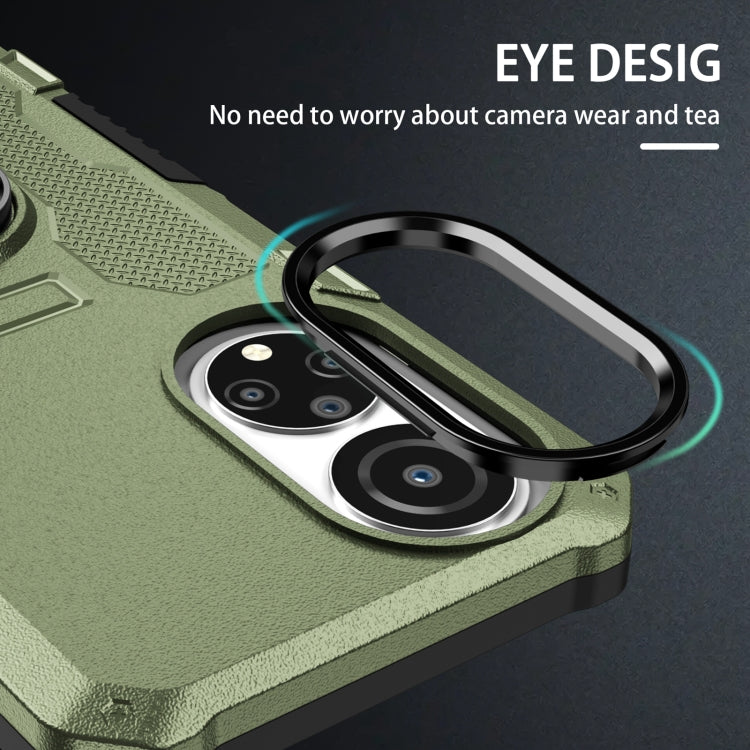 Para Honor X7 Ring Holder Armor Hybrid Phone Case (Verde)