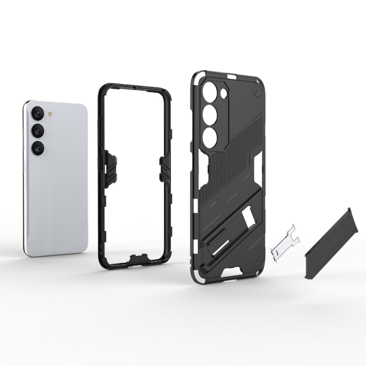 Para Samsung Galaxy S23 5G Punk Armor 2 en 1 PC + TPU Funda para teléfono a prueba de golpes con soporte invisible (Rojo claro)