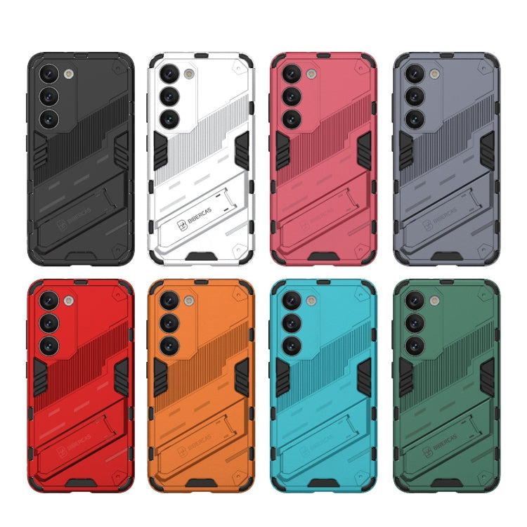 Para Samsung Galaxy S23 5G Punk Armor 2 en 1 PC + TPU Funda para teléfono a prueba de golpes con soporte invisible (Rojo claro)