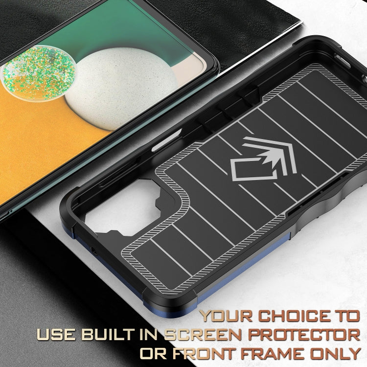 Para Samsung Galaxy M13 / A13 Funda antideslizante para teléfono con armadura a prueba de golpes (Azul)