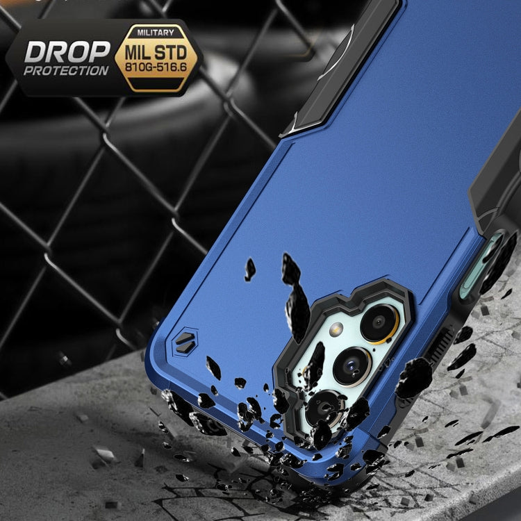Para Samsung Galaxy M13 / A13 Funda antideslizante para teléfono con armadura a prueba de golpes (Azul)