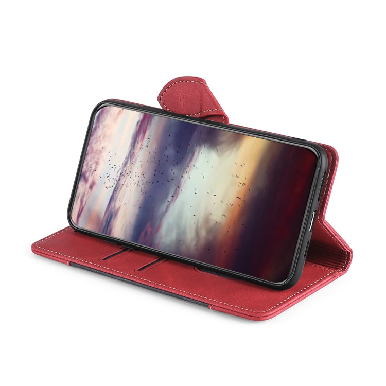 Para Samsung Galaxy A04e 4G Skin Feel Funda de teléfono de cuero con hebilla magnética (Rojo)