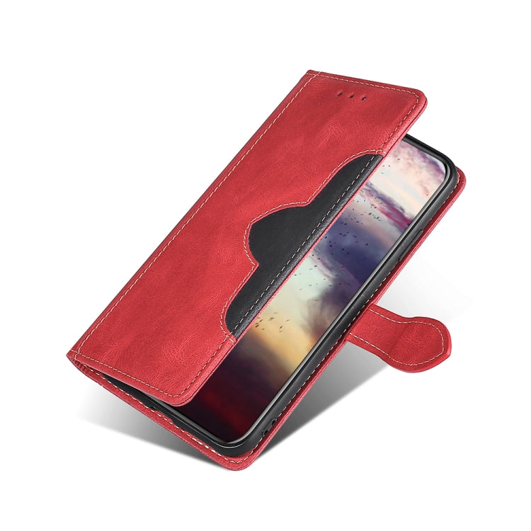 Para Samsung Galaxy A04e 4G Skin Feel Funda de teléfono de cuero con hebilla magnética (Rojo)