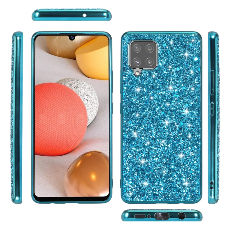 Para Samsung Galaxy A12 5G Glitter Powder Funda de teléfono TPU a prueba de golpes (Oro)