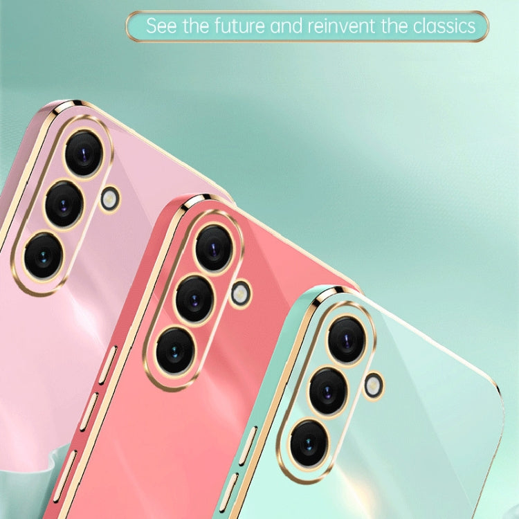 Para Samsung Galaxy A54 5G XINLI Straight Edge 6D Electroplate TPU Funda para teléfono (rosa)
