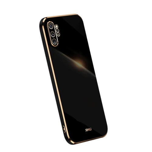 Para Samsung Galaxy Note10+ XINLI Straight Edge 6D Electroplate TPU Phone Case (Negro)