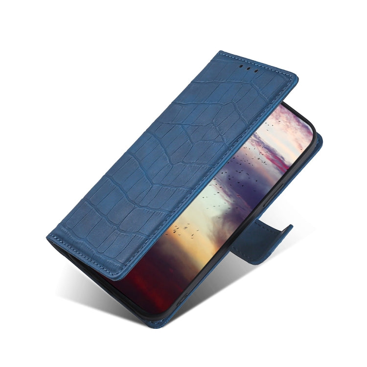 Funda de Cuero para Huawei Nova 10 Se Skin Feel Cocodrilo con Cierre Magnético (Azul)