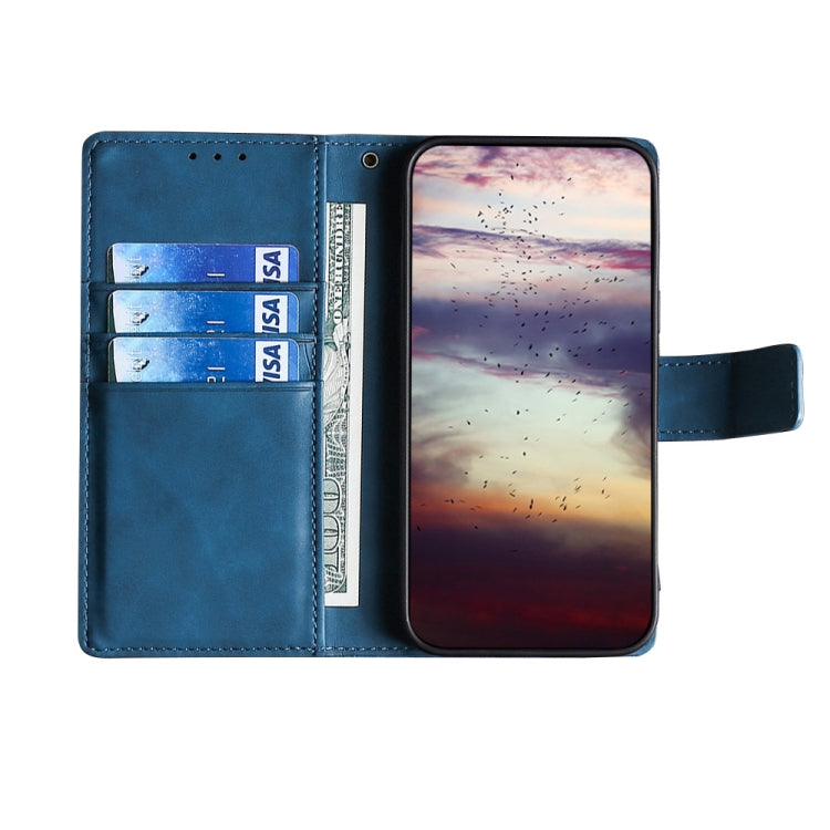 Funda de Cuero para Huawei Nova 10 Se Skin Feel Cocodrilo con Cierre Magnético (Azul)