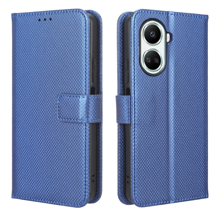 Funda para Huawei Nova 10 Se Caja de Cuero con Textura de Diamante (Azul)