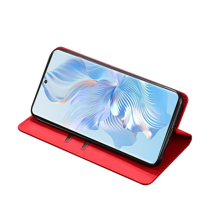 Funda para Huawei Nova 10 Se Skin Feel Leather con Tapa Horizontal Magnética (Rojo)