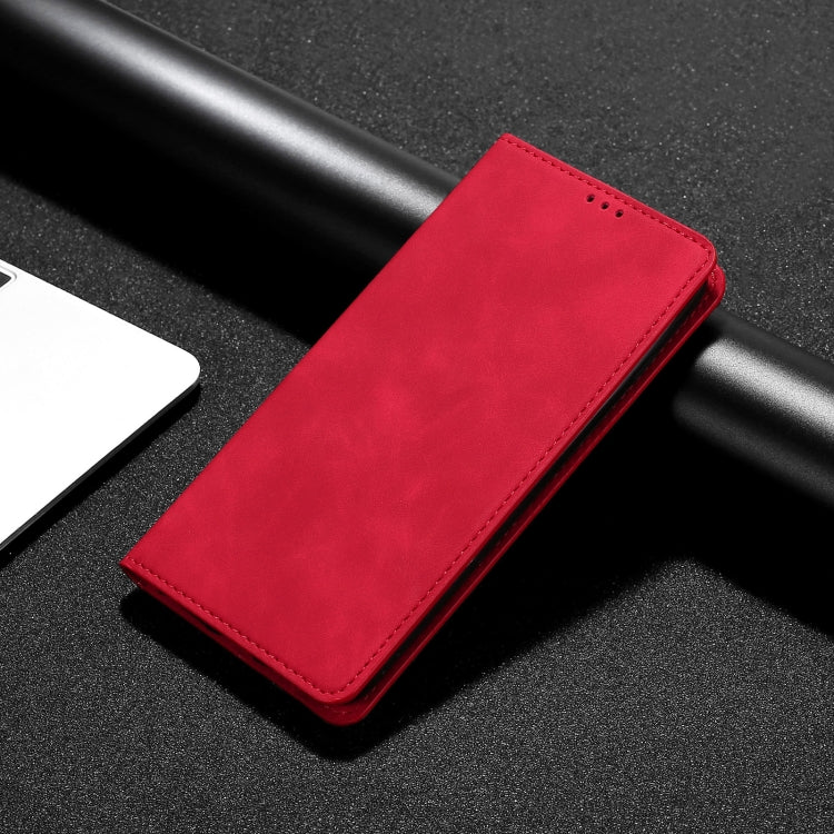 Funda para Huawei Nova 10 Se Skin Feel Leather con Tapa Horizontal Magnética (Rojo)