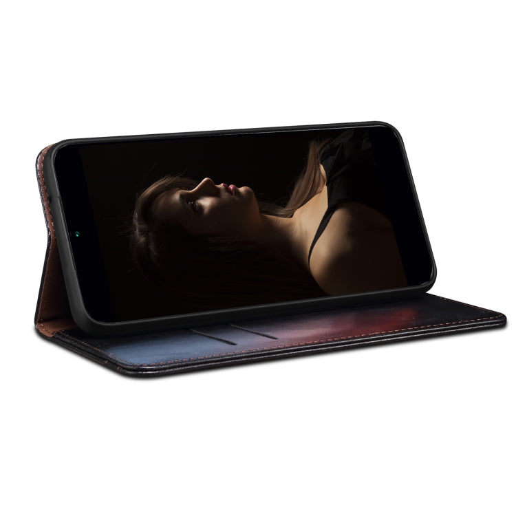 Funda de Cuero para Teléfono OnePlus 11R Oil Wax Crazy Horse Texture (Negro)