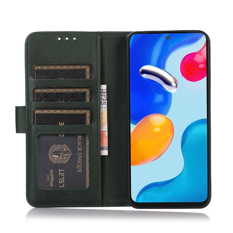 Funda de Cuero para OnePlus Nord Ce 3 5G con Textura de Vaca (Verde)