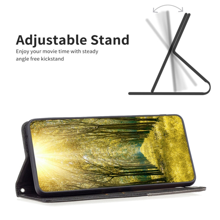 Estuche de Cuero Magnético Invisible Prismático para Motorola Moto G13 4G/G23 4G/G53 5G (Negro)
