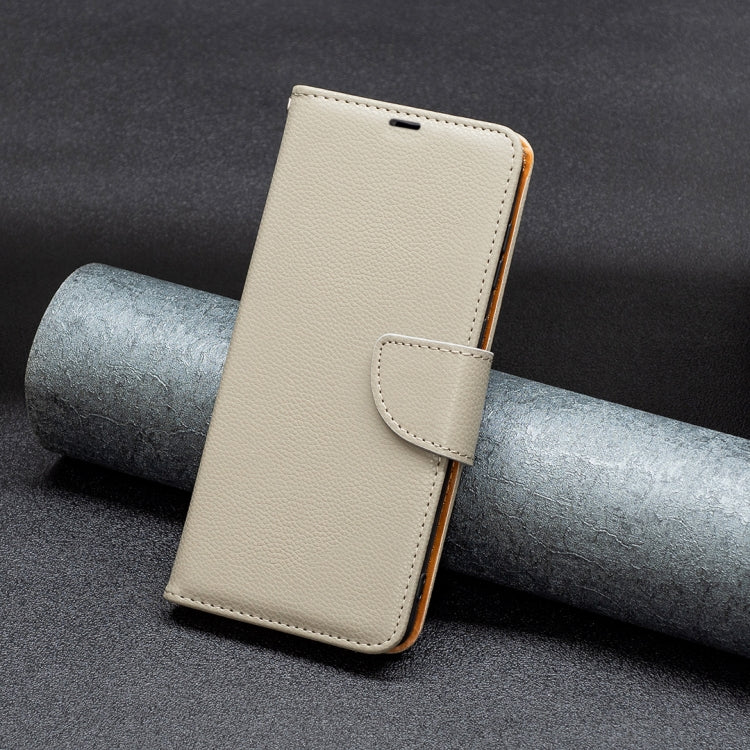 Para Samsung Galaxy A24 4G Litchi Texture Pure Color Leather Phone Case (Gris)